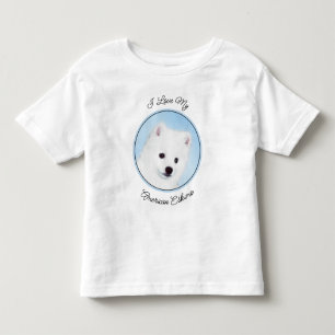 American Eskimo Dog Painting - Original Dog Art Kleinkind T-shirt