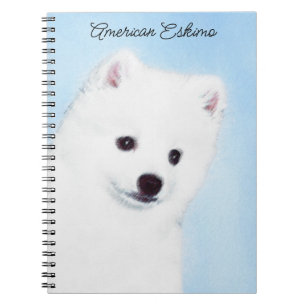 American Eskimo Dog Painting - Original Dog Art Notizblock