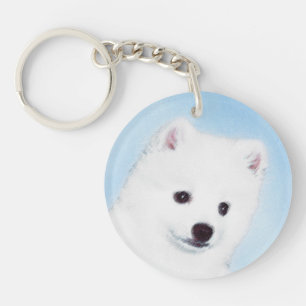 American Eskimo Dog Painting - Original Dog Art Schlüsselanhänger
