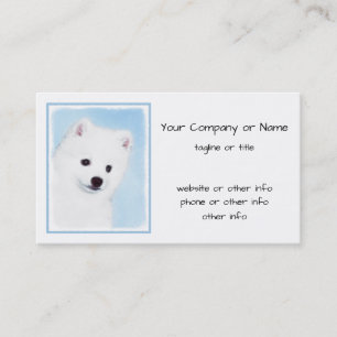 American Eskimo Dog Painting - Original Dog Art Visitenkarte