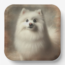 American Eskimo Dog Pappteller