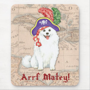 American Eskimo Dog Pirate Mouse Pad Mousepad
