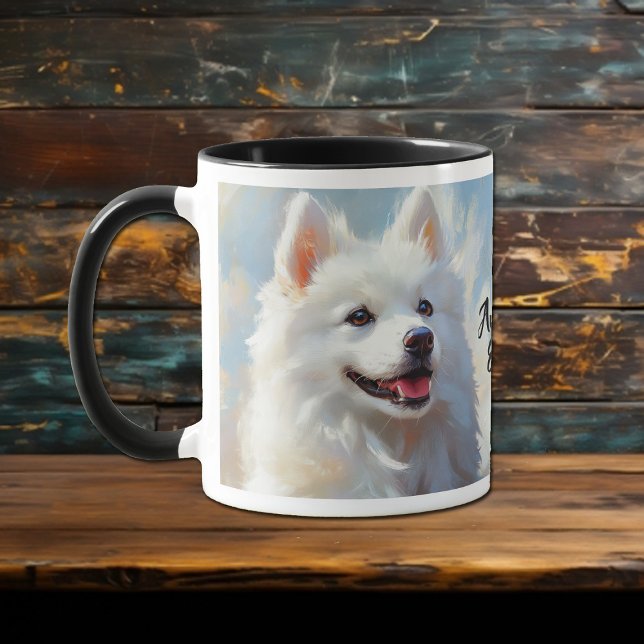 American Eskimo Dog Portrait Tasse (Von Creator hochgeladen)