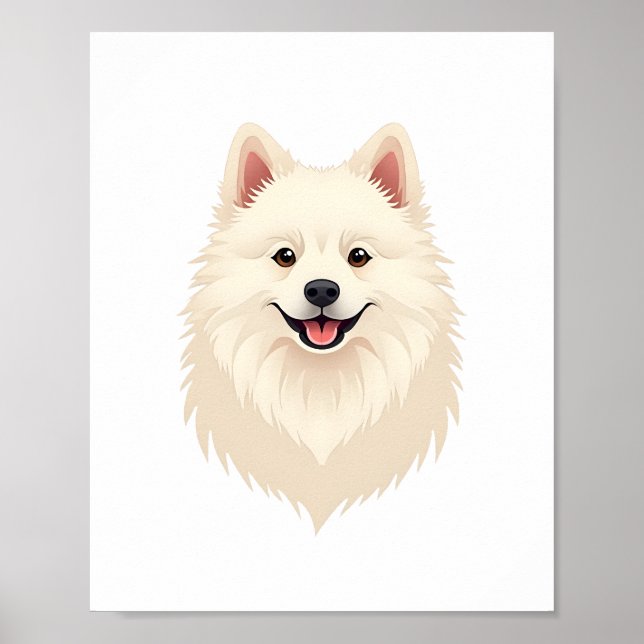 American Eskimo Dog Poster (Vorne)