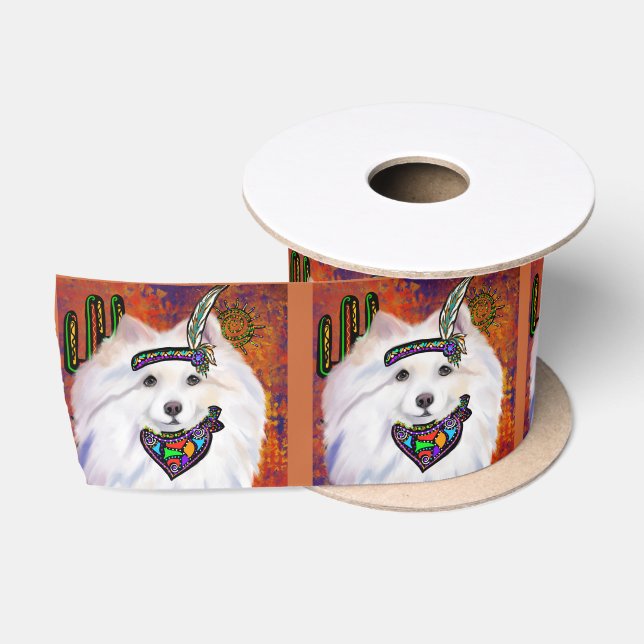 American Eskimo Dog Satinband (Spule)