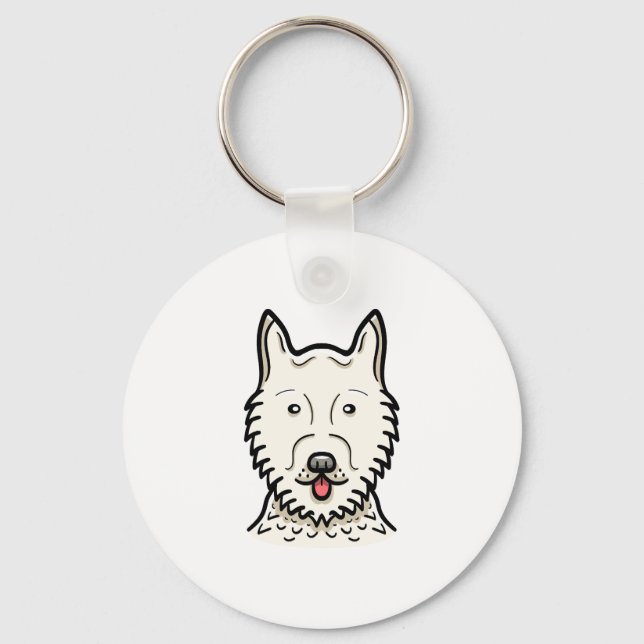 American Eskimo Dog Schlüsselanhänger (Vorderseite)