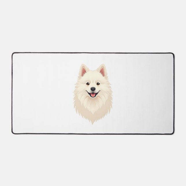 American Eskimo Dog Schreibtischunterlage (Vorderseite)