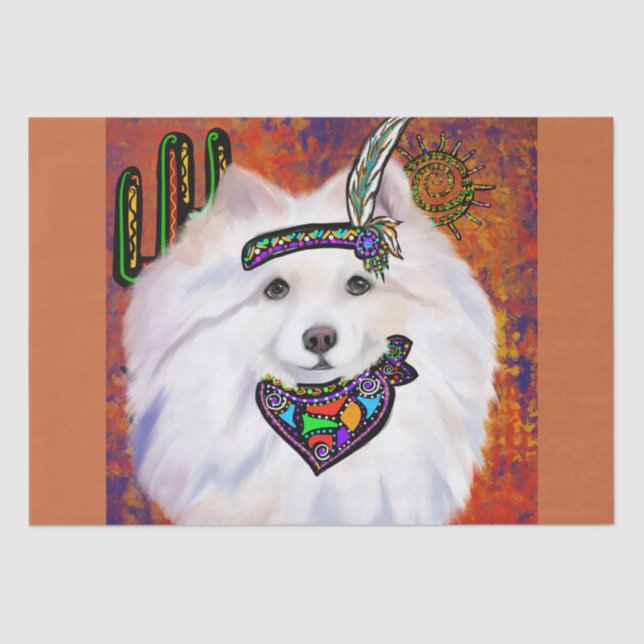 American Eskimo Dog Seidenpapier (Vorderseite)