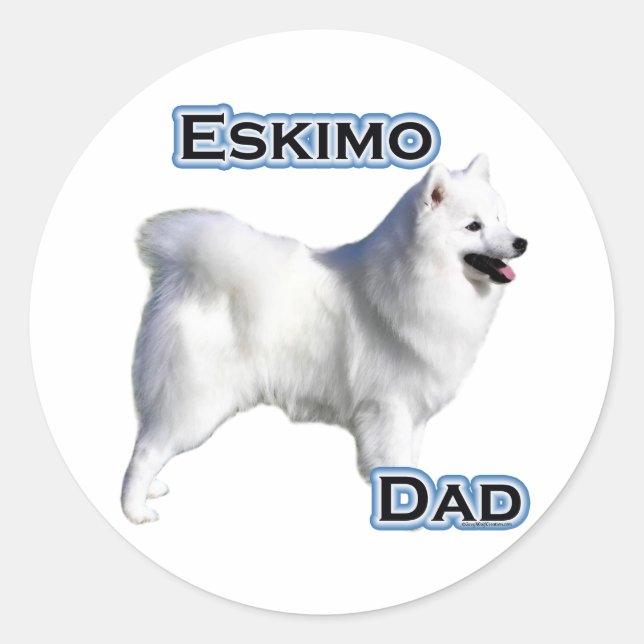 American Eskimo Dog Vater 4 - Aufkleber (Vorderseite)