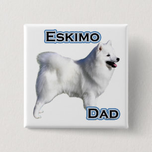 American Eskimo Dog Vater 4 - Schaltfläche Button