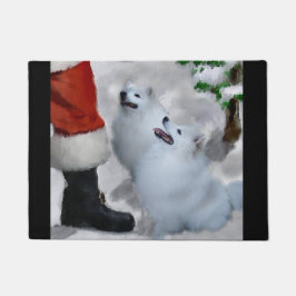 American Eskimo Dog Weihnachten Fußmatte
