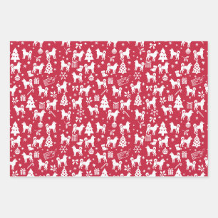 American Eskimo Dog Weihnachten Geschenkpapier Set