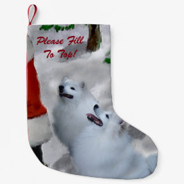 American Eskimo Dog Weihnachten Kleiner Weihnachtsstrumpf