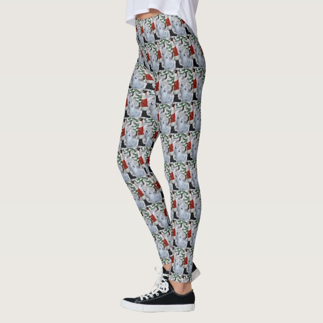 American Eskimo Dog Weihnachten Leggings (Links)