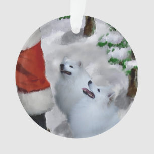 American Eskimo Dog Weihnachten Ornament