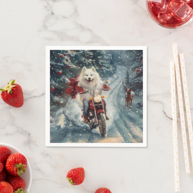 American Eskimo Dog Weihnachten Serviette (Beispiel)