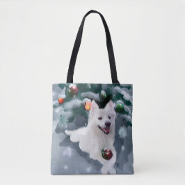 American Eskimo Dog Weihnachten Tasche