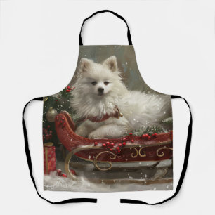 American Eskimo Dog Weihnachtsfest Schürze