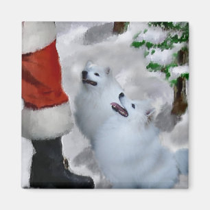 American Eskimo Dog Weihnachtsgeschenke Magnet