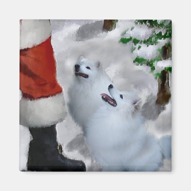 American Eskimo Dog Weihnachtsgeschenke Magnet (Vorne)