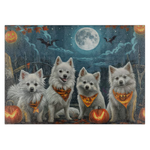 American Eskimo Halloween Spooky Schneidebrett
