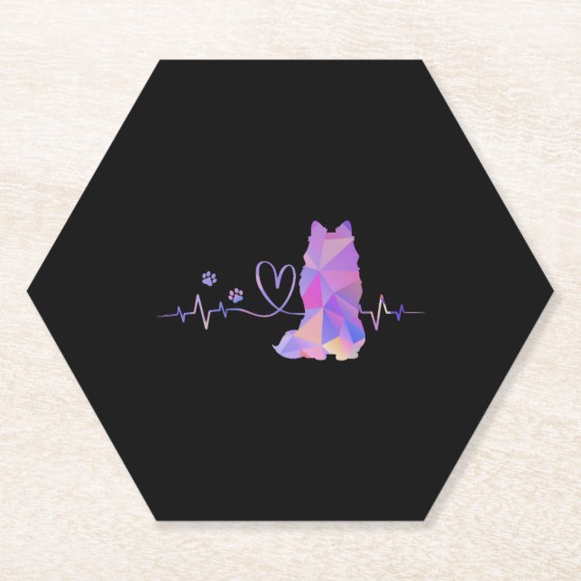 American Eskimo Heartbeat Untersetzer (Vorderseite)
