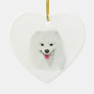 American Eskimo Keramik Ornament