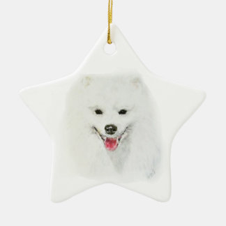 American Eskimo Keramik Ornament