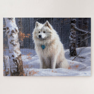 American Eskimo Let It Snow Weihnachten