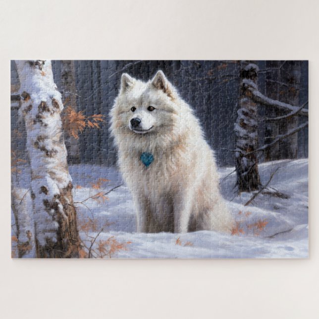 American Eskimo Let It Snow Weihnachten (Horizontal)