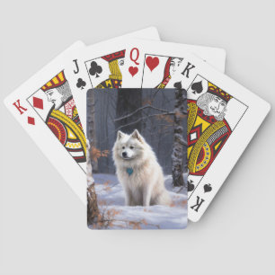 American Eskimo Let It Snow Weihnachten Spielkarten