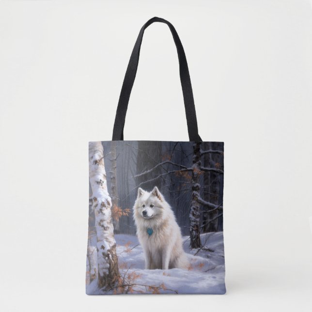American Eskimo Let It Snow Weihnachten Tasche (Vorderseite)