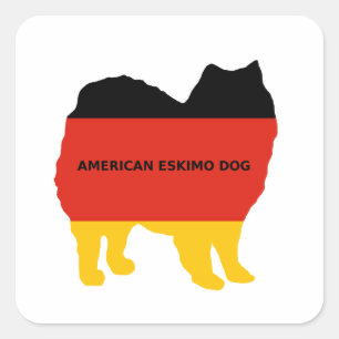 American eskimo name silo quadratischer aufkleber