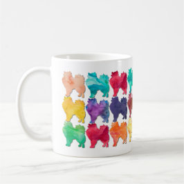 American Eskimo Rainbow Watercolor Design Kaffeetasse