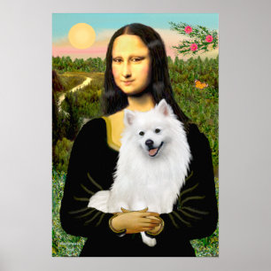 American Eskimo Spitz - Mona Lisa Poster