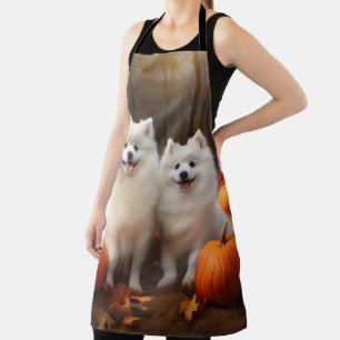 American Eskimo Welpe Autumn Delight Pumpkin Schürze