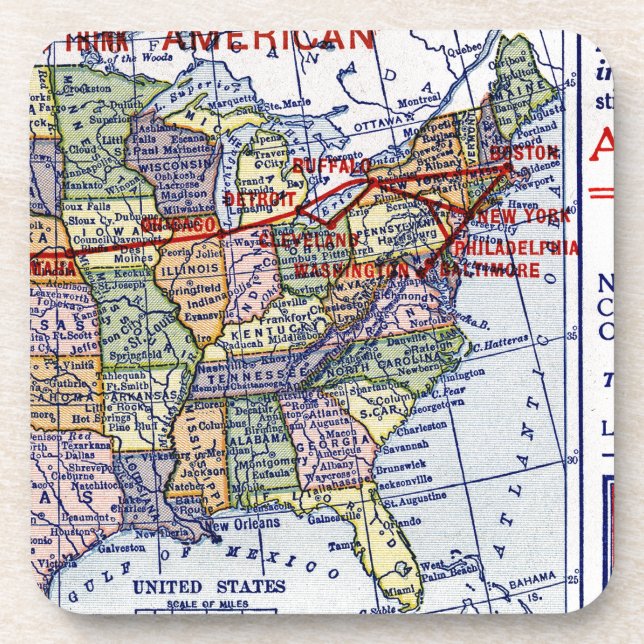 AMERICAN EXPRESS-VERSENDEN UNTERSETZER (Vorderseite)