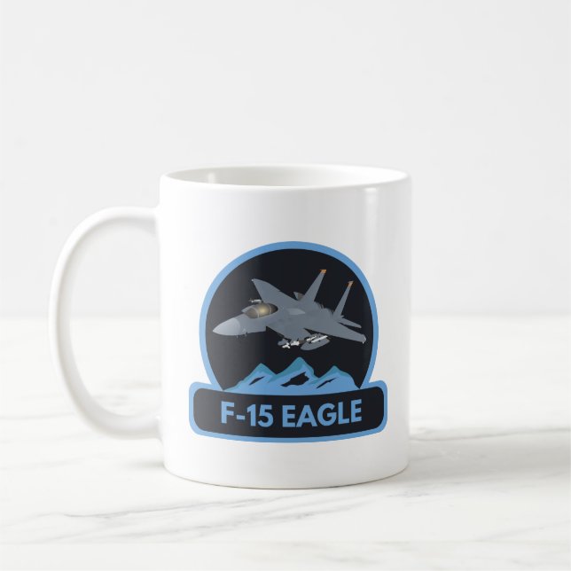 American F-15 Eagle Jet Fighter Kaffeetasse (Links)