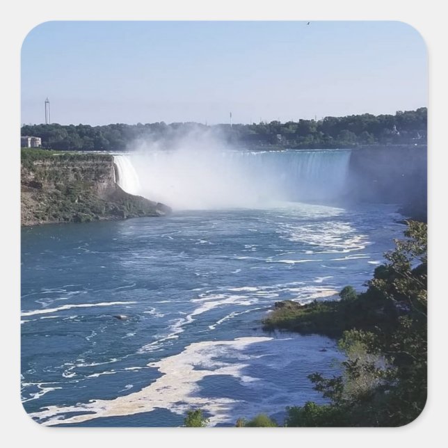 American Falls Quadratischer Aufkleber (Vorderseite)