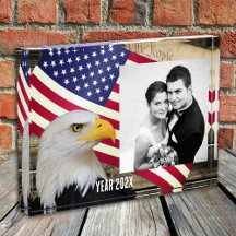 American family Foto block, American Flag / USA