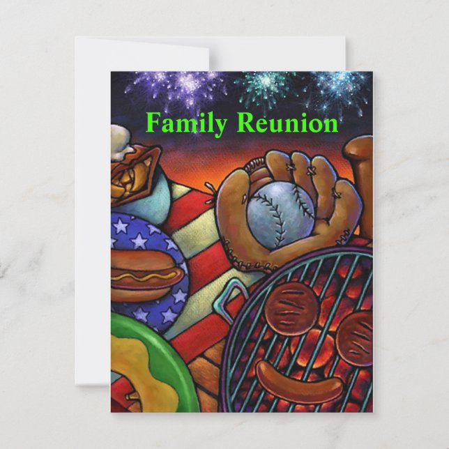 American Family Reunion Invitation barbecue grill (Devant)