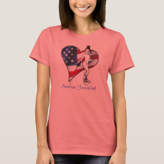 American FencerGrrl - USAHerart T-Shirt