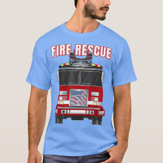 American Fire Rescue Firefighter Department Truck T-Shirt