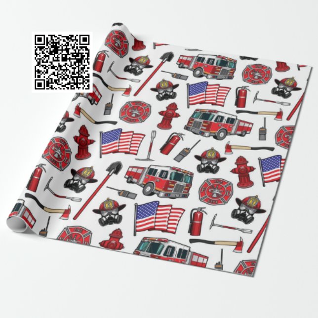 American Firefighting Pattern Geschenkpapier (Von Creator hochgeladen)