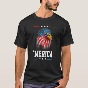 American Flag 4. Juli 'merica Bald Eagle Usa T-Shirt