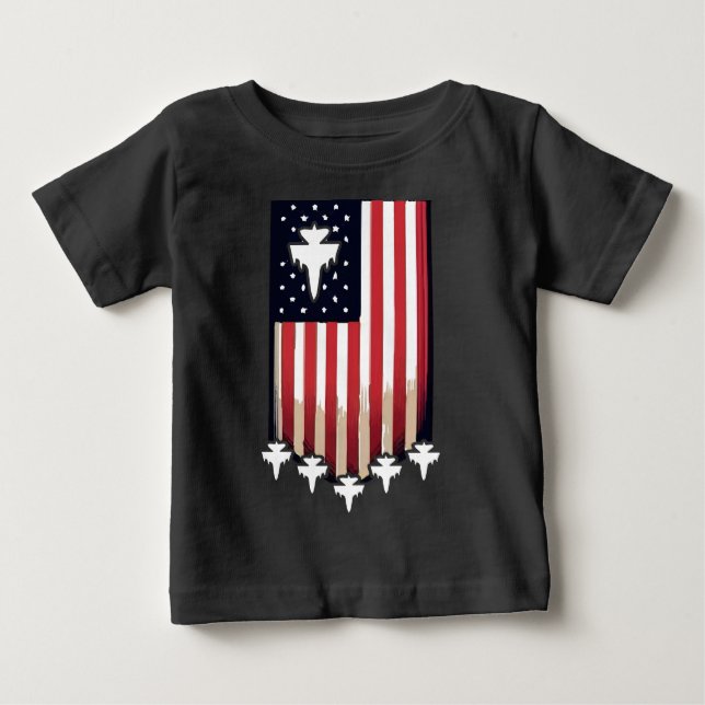 American Flag 4th of July-65079 Baby T-shirt (Vorderseite)