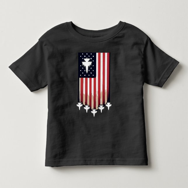 American Flag 4th of July-65079 Kleinkind T-shirt (Vorderseite)