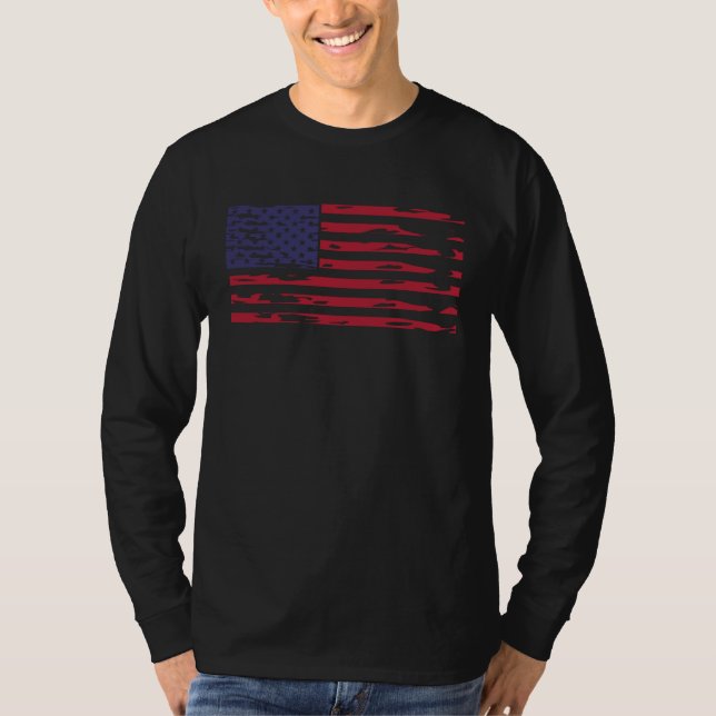 American Flag 4th Of July Fourth 4th of July Ameri T-Shirt (Vorderseite)