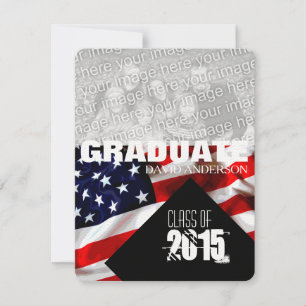 American Flag Abschluss Class of 2018 Einladung