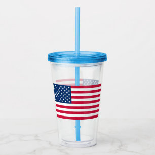 American Flag Acrylic Tumbler Acryltrinkbecher